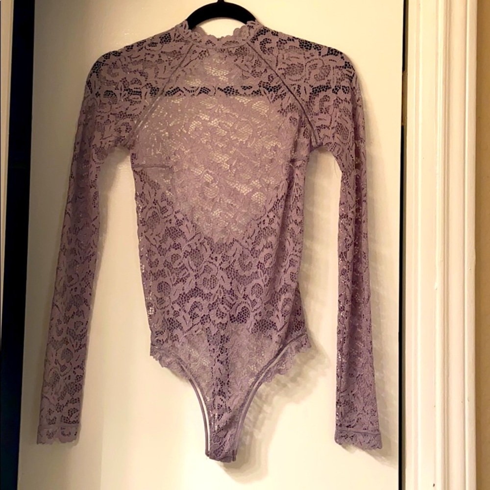 Victoria’s Secret: All lace, Long Sleeve Bodysuit